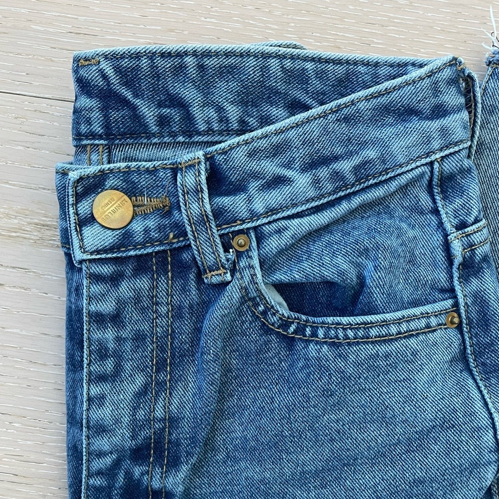 Korean mom-fit high waisted jeans